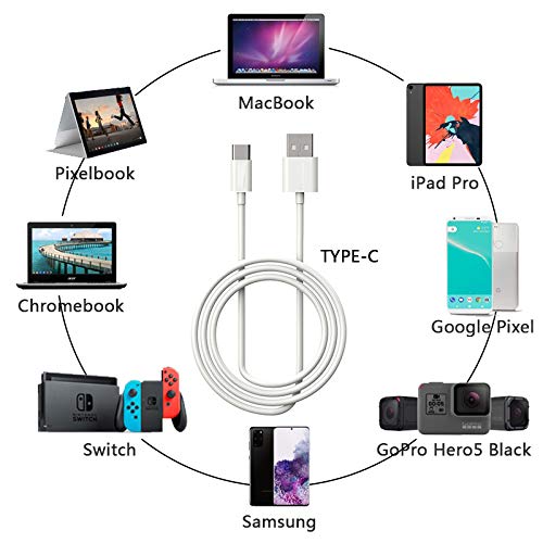 6ft USB-C to USB-A Fast Charger Cable for iPad Pro, Galaxy, MacBook Air, Nintendo Switch, Pixel, LG, Sony, OnePlus - size: 6 ft