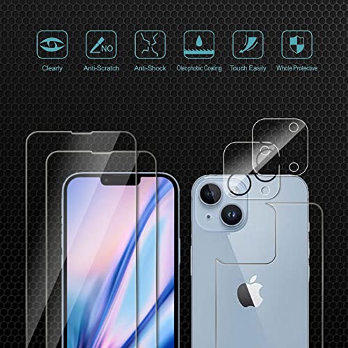2+1+2 Pack Screen Protector for iPhone 14 - size: iPhone 14 2+1+2PCS