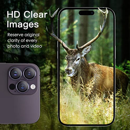 JETech Camera Lens Protector for iPhone 14 Pro/14 Pro Max, Deep Purple - color: Deep Purple