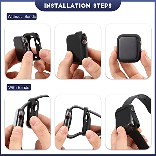 16 Pieces Soft TPU Protective Watch Case Anti-Scratch Silicone Protector Soft Flexible TPU Thin Lightweight Bumper Cover for Smartwatch Series(45 mm) - size: 45 mm