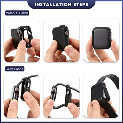 16 Pieces Soft TPU Protective Watch Case Anti-Scratch Silicone Protector Soft Flexible TPU Thin Lightweight Bumper Cover for Smartwatch Series(45 mm) - size: 45 mm