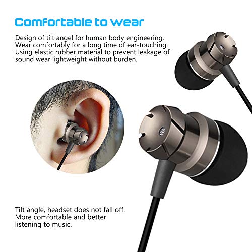 SourceTon 3 Packs Earphone with Remote & Microphone, in Ear Stereo Sound Noise Isolating Tangle Free for Smartphones, Laptops, Gaming, Fits 3.5mm Interface Device - color: 1 Black+1 White+1 Red
