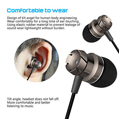 SourceTon 3 Packs Earphone with Remote & Microphone, in Ear Stereo Sound Noise Isolating Tangle Free for Smartphones, Laptops, Gaming, Fits 3.5mm Interface Device - color: 1 Black+1 White+1 Red