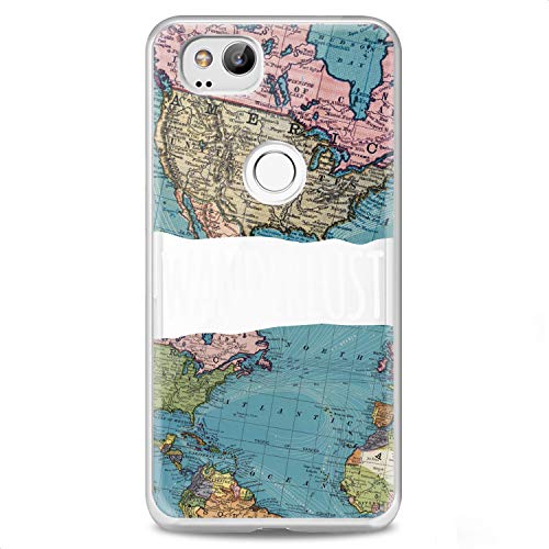 TPU Case Compatible for Google Pixel 9 8 Pro 7a 6a 5a XL 4a 5G 2 XL 3 XL 3a Flexible Silicone Print Quote Globe Journey Trip Clear Traveling Girls Slim fit Wanderlust Soft Design Cute Map - color: Map Print