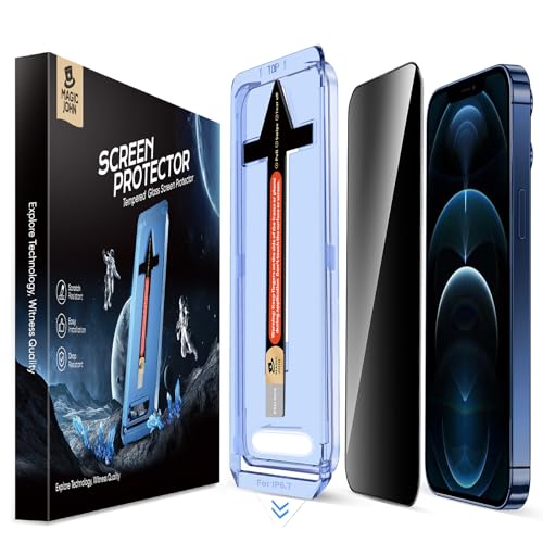 MAGIC JOHN Privacy 2 Pack for iPhone 12 Pro Max Screen Protector Anti Spy