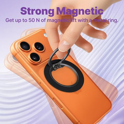 Jsoerpay Ultra-Thin Magnetic Phone Grip for MagSafe, Black - color: Black
