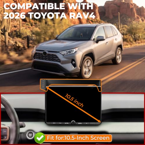 Car Phone Mount for 2026 Toyota RAV4, 10.5" Screen Only - size: for Toyota RAV4 | 2026 10.5"