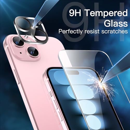 JETech Screen Protector for iPhone 15, 2+2 Pack - size: iPhone 15