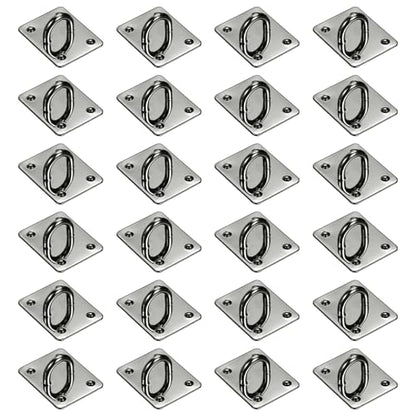 PATIKIL Metal Phone Charm Hook 1.1", 24Pcs Adhesive Square Shaped Phone Finger Grip Hook Smartphones Keychain Ring Charm Loop for DIY Tablet Case Accessories, Black - color: Black