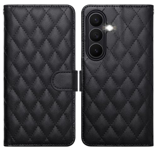 OCASE for Samsung Galaxy S26 Wallet Case, Card Holder, Diamond Black | RFID Blocking, Kickstand, Magnetic Closure, PU Leather Flip Folio, Shockproof TPU Shell, Protective Phone Cover (6.3") 2026 - color: Diamond Black, size: Samsung Galaxy S26