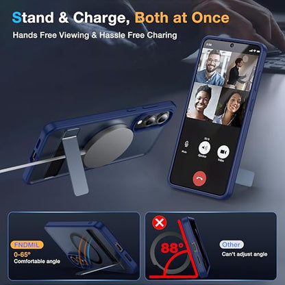 for Samsung Galaxy S25 Edge Case with MagSafe - color: Blue, size: Galaxy S25 Edge with Stand