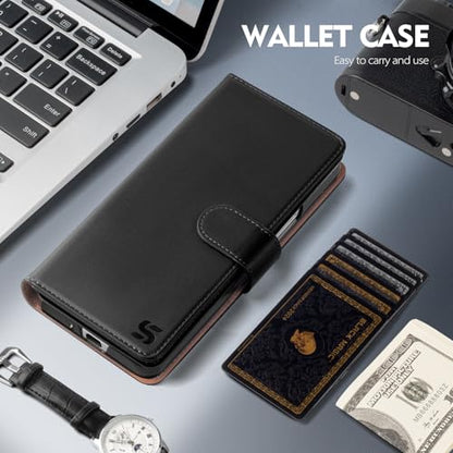 Shieldtop Compatible with Samsung Galaxy Z Fold 3 Wallet Case with Card Holder,Women Man RFID Blocking PU Leather Flip Shockproof Protective Cover Credit Card Holder Slots Kickstand,Black - color: Black, size: Samsung Galaxy Z Fold 3