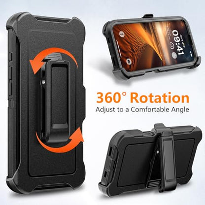 TUTUKII Magnetic for iPhone 16 Pro Case with Belt Clip Holste (Black) | MagSafe Compatible, Heavy-Duty Military-Grade Drop Protection, 3-Layer Rugged Shockproof Protective Cover 6.3-Inch - size: iPhone 16 Pro 6.3"
