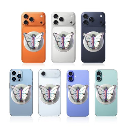 [2026 All-New] for MagSafe Butterfly Phone Grip, Glitter White - color: Glitter White