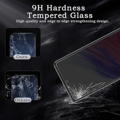 Privacy Screen Protector for Samsung Galaxy A51/A52/A53 5G, Shatterproof Tempered Glass Accessories, Anti Spy Tempered Glass Film, Case Friendly Ultra Resistant 9H Hardness Anti-Glare HD Black -3 Pack