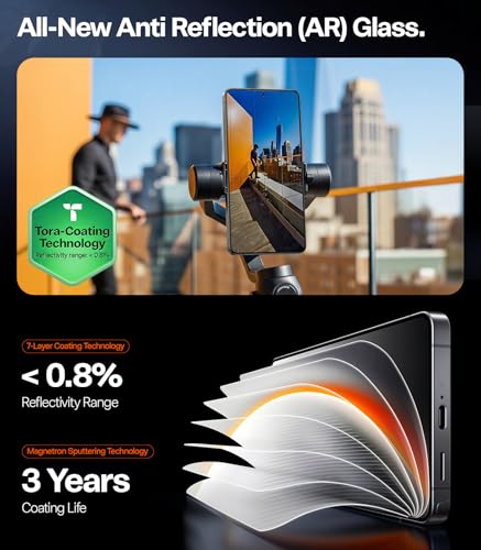 TORRAS OrigArmor for Samsung Galaxy S26 Ultra Screen Protector [100% Anti Reflection] [Full Coverage Fit] Military-Grade Shatterproof 9H+ Tempered Glass Anti-Scratch Screen Protector S26 Ultra 1-Pack