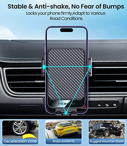 Wireless Car Charger 15W Fast Charging Dash Windshield Vent Car Mount - color: Grey
