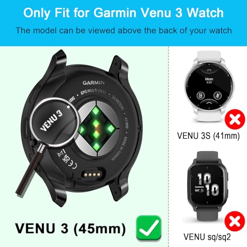 [5Pack] RICHONE Screen Protector Compatible with Garmin Venu 3 Cases for Venu 3 45mm Smartwatch Cases Resist Scratched Full Cover Flexible TPU Screen Protectors for Women Men - size: Venu 3 45mm