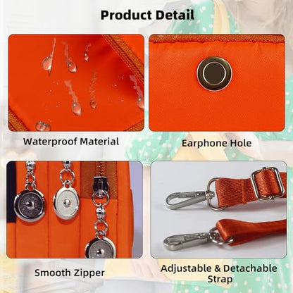JANKS Small Crossbody Bags for Women Mini Cell Phone Purses Handbag Shoulder Bag - color: 010 Orange