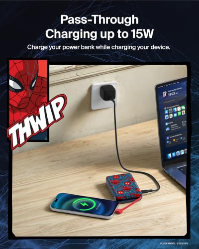 Belkin Marvel Spider-Man 10000mAh 20W USB C Power Bank, Portable Charger - color: Spider Man, style: 10K mAh