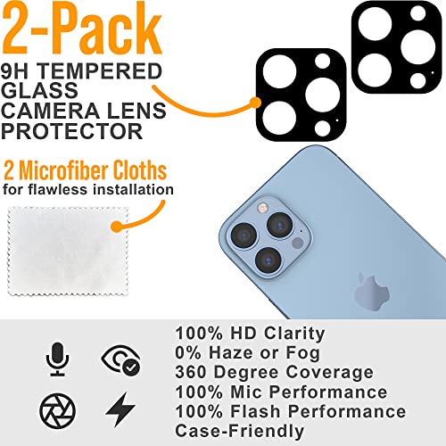 Scooch® Tempered Glass Multipack for iPhone 13 Pro Max, 3 Screen Protectors and 2 Camera Lens Protectors, Premium 9H Tempered Glass, Anti-Scratch, Anti-Fingerprint, Impact Resistant - size: iPhone 13 Pro Max