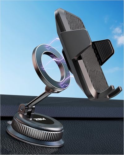Car Phone Mount with Magnetic Clip for Magsafe & Android Cell Phone