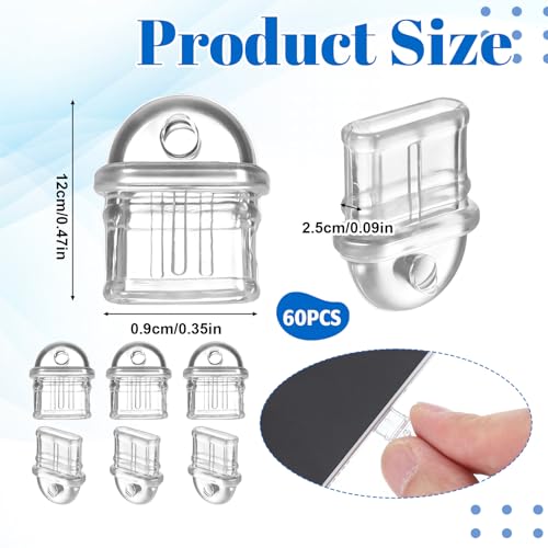 USB C Dust Plug Transparent 60 Pcs Type C Charging Port Plug Silicone USB-C Port Cover Anti Dust Plugs Compatible with Most Type-C Devices Phones Earphones Laptops