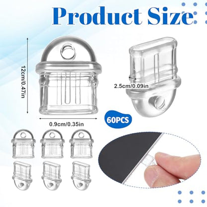 USB C Dust Plug Transparent 60 Pcs Type C Charging Port Plug Silicone USB-C Port Cover Anti Dust Plugs Compatible with Most Type-C Devices Phones Earphones Laptops