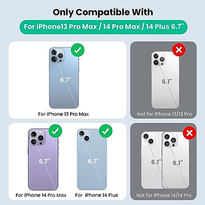 Battery Case for iPhone 14 Pro Max,14 Plus and 13 pro Max, Real 8600mAh Rechargeable Smart Extended Charging Case, Ultra-Slim Portable Protective Battery Pack (6.7 inch) Purple - color: Purple