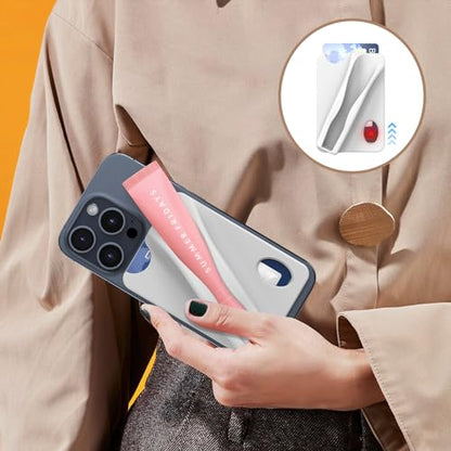 DOB SECHS Large Silicone Lip Holder with Card Holder Compatible with Summer Fridays, Tower 28, Laneige Lipstick Lip Glaze Phone Case Back Stick On Holder for iPhone and Android Smartphones,Grey - color: Grey, size: Large