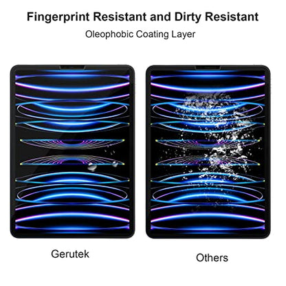 Gerutek 2-Pack Screen Protector for iPad Pro 11 inch (2022/2021/2020/2018),Tempered Glass iPad Air 5th /Air 4th Gen [Bubble-Free][Ultra Clear] [Anti Scratch] Compatible with Face ID/Apple Pencil - size: ipad air 5/air 4/iPad pro 11