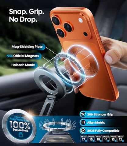 Wigoo Vacuum Magnetic Phone Holder for Car for Magsafe, Gray - color: Gray