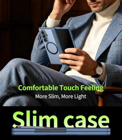 Cozycase for Samsung Galaxy Z Fold 8 Ultra /Z Fold 7 Case with Kickstand - color: Blue