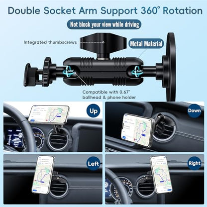 Magnetic Phone Mount for Jeep Wrangler 2018-2023 Gladiator JT 2020-2023 - style: Magnetic Mount