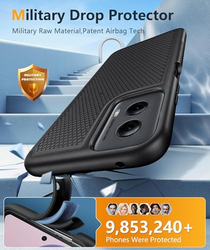 FNTCASE for Motorola Moto G-Power-5G-2024 Case: Dual Layer Protective Heavy Duty Cell Phone Cover Shockproof Rugged with Non Slip Textured Back - Military Protection Bumper Tough - 2024, 6.7 inch | With Screen Protector, Military Grade Drop Protection, Ma