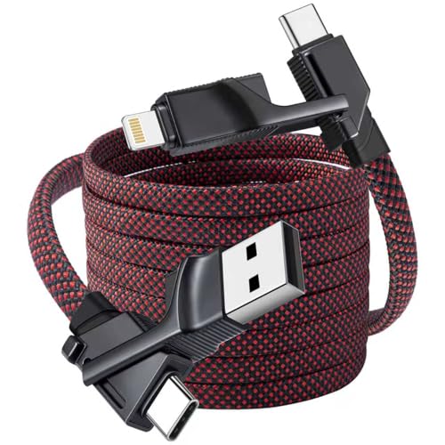 Miger 240W 4 in 1 Charging Cable,6FT USB C to Lightning Cable Fast Charging