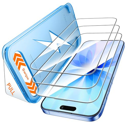 Mkeke for iPhone Air Screen Protector 3 Pack, [9H+ Hardness] [Military-Grade Drop Protection] [Sensitive Touch] [Easy Installation] [HD Clear] Full Edge Coverage Tempered Glass - size: iPhone Air 6.5 Inch