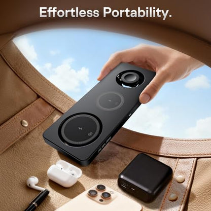 AC ISLAND 5-in-1 Wireless Charger for MagSafe, 25W Foldable Magnetic Stand - color: Black