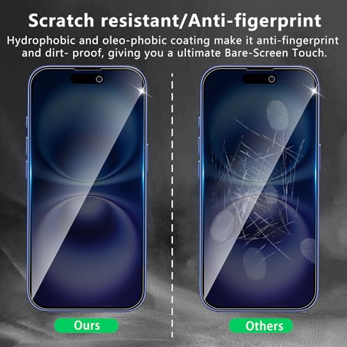 3 Pack Privacy Screen Protector Designed for iPhone 16/15/15 Pro,Full Coverage Anti-Spy Tempered Glass Film,9H Hardness,Anti-Fingerprint,Bubble Free,Easy to Install - color: iPhone 16/15/15 Pro FK3