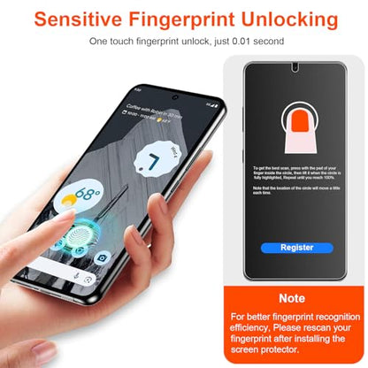 2 Pack for Google Pixel 8 Pro Anti-Glare Matte Privacy Screen Protector, Smooth and Responsive Touch Flexible EPU Film, [Support Fingerprint Unlock] [Self-Healing] [Not Glass] - size: Google Pixel 8 Pro