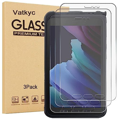 for Samsung Galaxy Tab Active 3 Tempered Glass Screen Protector (8 inch), Full Coverag 9H Hardness HD Clear Scratch Resistant Anti-Fingerprint Film tablet T570 T575 T577 [3-Pack]