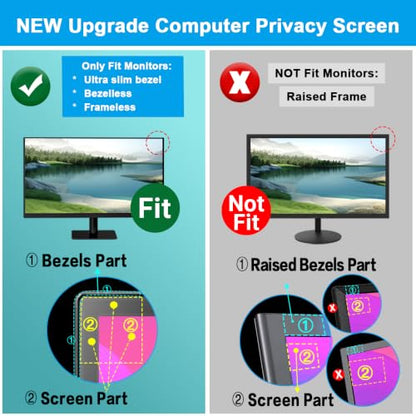 STARY [2 Pack 24 Inch Computer Monitor Privacy Screen for 16:9 Ratio - size: 24 Inch 16:9 Upgrade