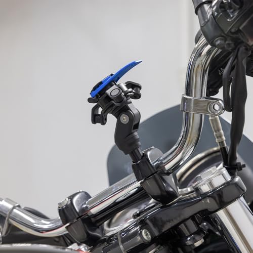 Quad Lock Handlebar Clamp Motorcycle Phone Mount with Vibration Dampener and MAG Phone Case for iPhone 13 Pro - size: iPhone 13 Pro