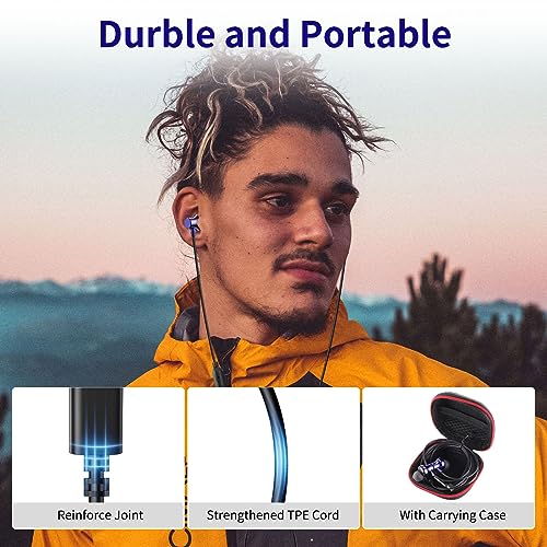 COOYA USB C Headphones Wired Earbuds for iPhone 18 Pro Max 17 16 15 Blue - color: DarkBlue