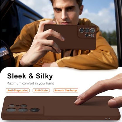 X-level for Samsung Galaxy S21 Ultra Case Slim Fit Ultra-Thin Super Soft TPU [Guardian Series] S21 Ultra Phone Back Cover Light Protective Matte Finish Coating Shockproof Case for Women Men -Brown - color: Brown