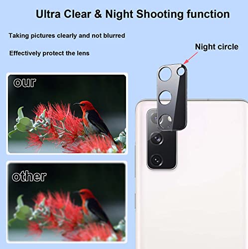 [2+2 Pack] for Samsung Galaxy S20 FE 6.5” Privacy Screen Protector [Not Glass], 2Pcs Anti-Spy Flexible TPU Hydrogel Film with 2Pcs Tempered Glass Camera Lens Protector, Case Friendly