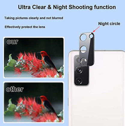 [2+2 Pack] for Samsung Galaxy S20 FE 6.5” Privacy Screen Protector [Not Glass], 2Pcs Anti-Spy Flexible TPU Hydrogel Film with 2Pcs Tempered Glass Camera Lens Protector, Case Friendly