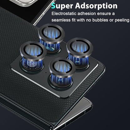 [2 Pack] Camera Lens Protectors for Motorola Razr Fold 2026, Scratch-Resistant HD Clarity Ultra Thin Tempered Glass Camera Cover with Aluminum Edging,Individual Metal Lens Cover (Black) - color: Black