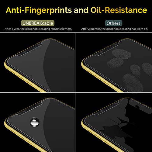 UNBREAKcable 3-Pack Screen Protector for iPhone 11/XR Tempered Glass - size: iPhone 11/XR