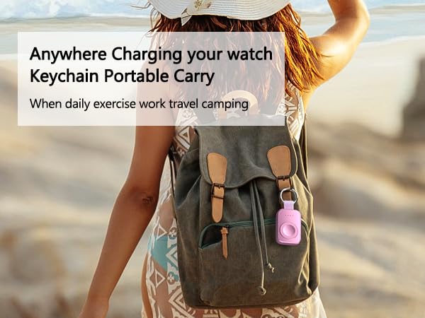 i.VALUX Portable Charger for Apple Watch, Wireless Magnetic iWatch Charger - color: Purple